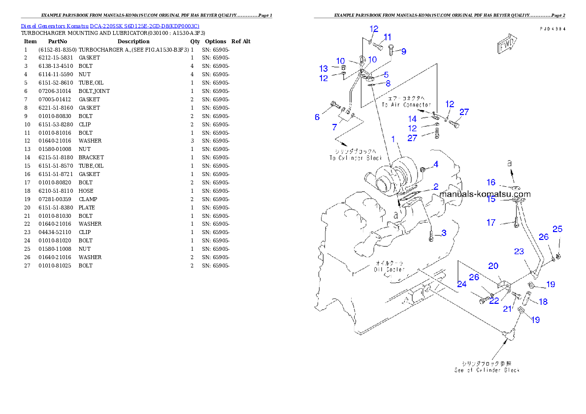 Protected: DCA-220SSK  S6D125E-2GD-D8 Partsbook
