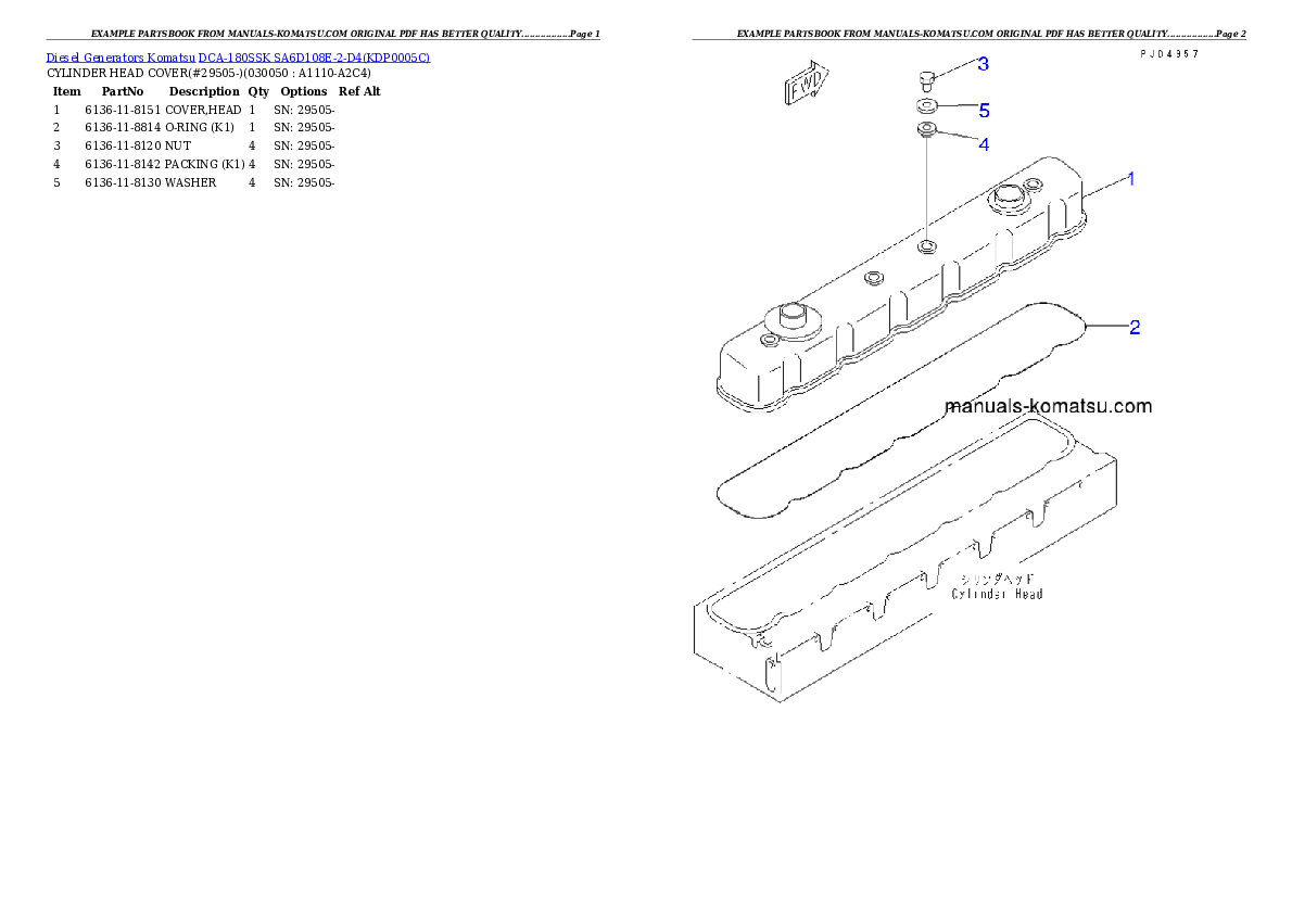 Protected: DCA-180SSK  SA6D108E-2-D4 Partsbook