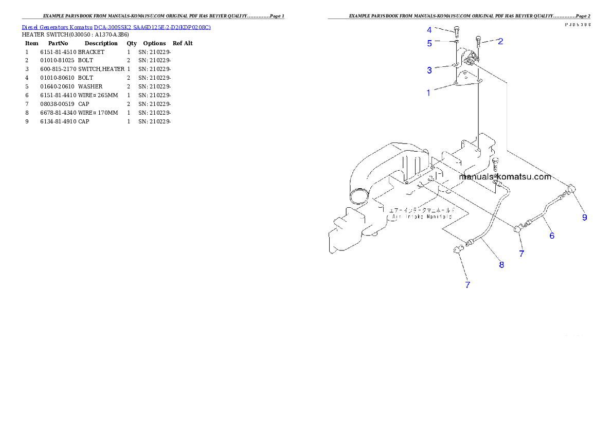 Protected: DCA-300SSK2 SAA6D125E-2-D2 Partsbook