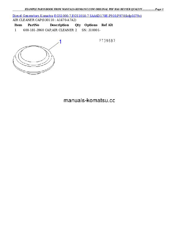 Protected: EGS1000-7,EGS1050-7 SAA6D170E-P910,P970 Partsbook