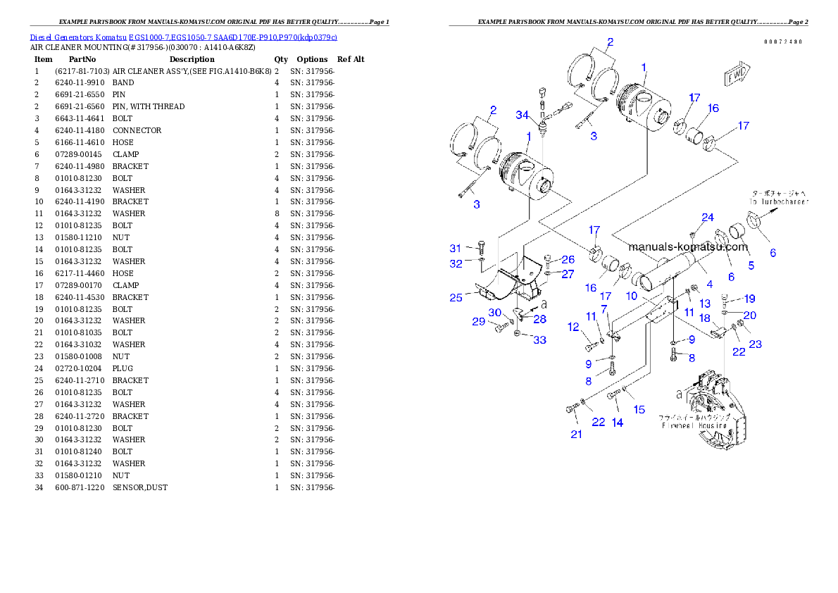 Protected: EGS1000-7,EGS1050-7 SAA6D170E-P910,P970 Partsbook