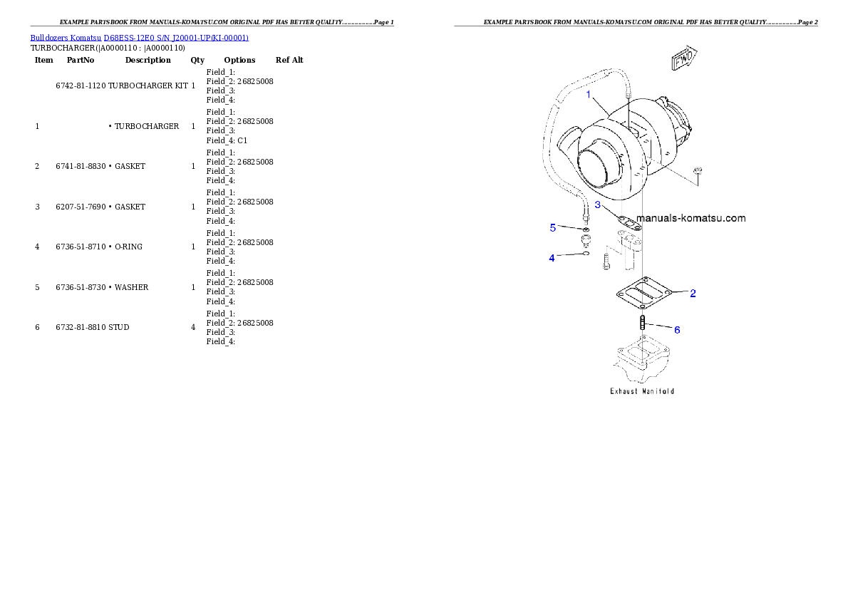 Protected: D68ESS-12E0 S/N J20001-UP Partsbook