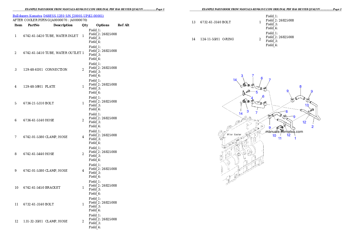 Protected: D68ESS-12E0 S/N J20001-UP Partsbook