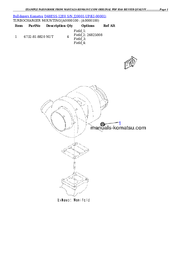 Protected: D68ESS-12E0 S/N J20001-UP Partsbook