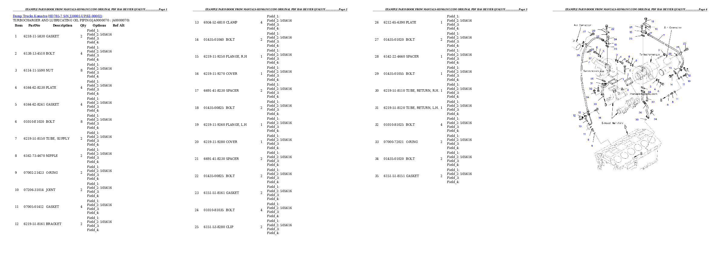 Protected: HD785-7 S/N J30001-UP Partsbook