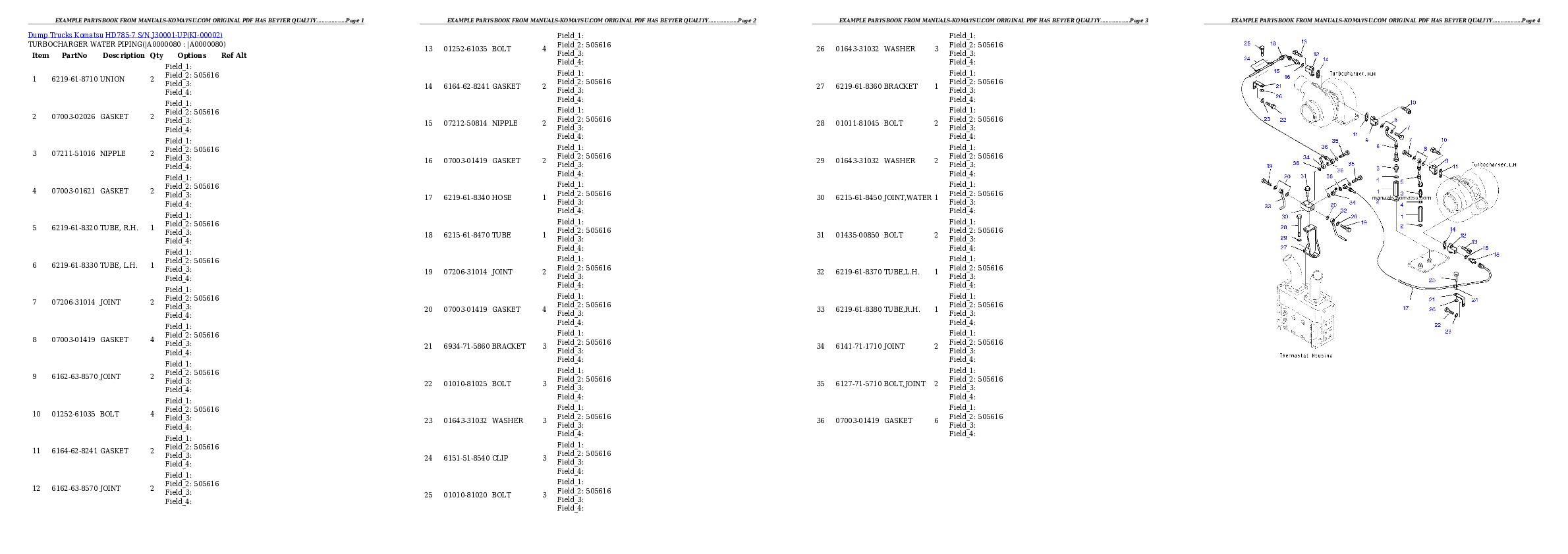 Protected: HD785-7 S/N J30001-UP Partsbook