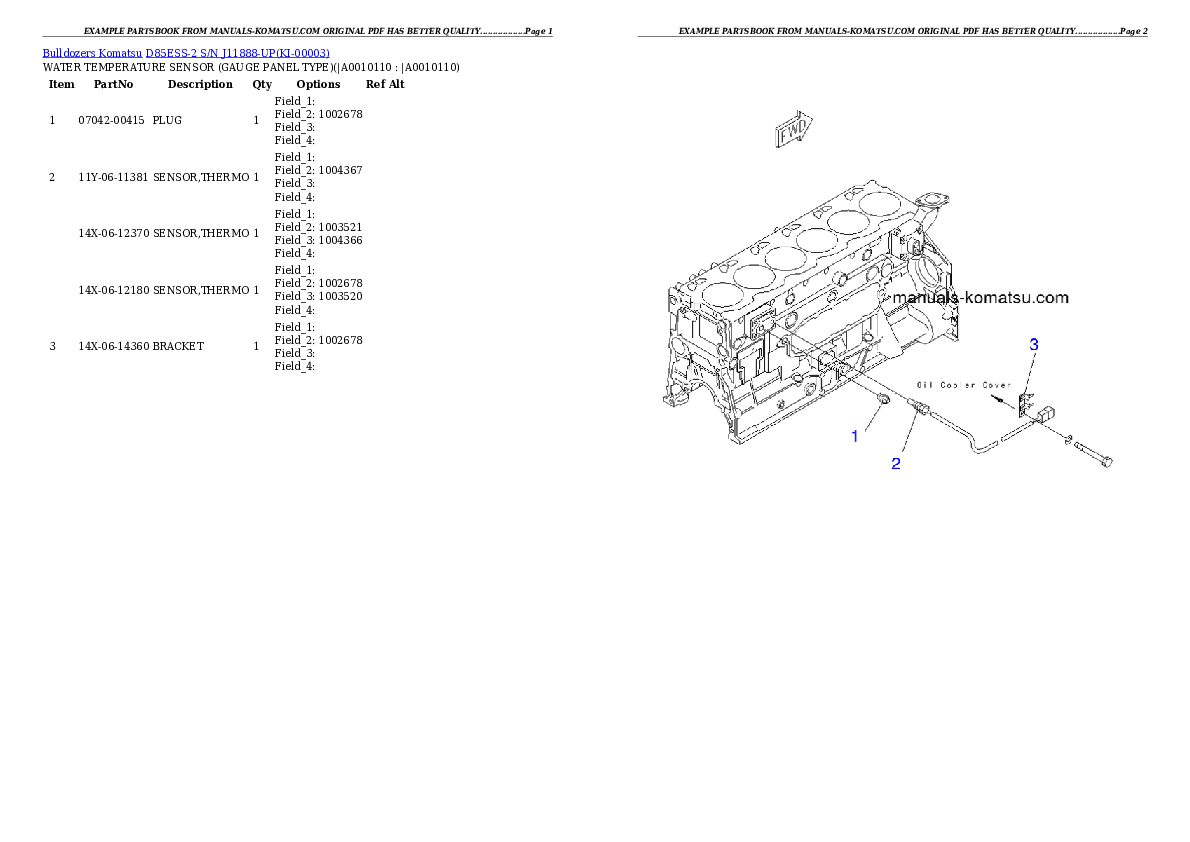 Protected: D85ESS-2 S/N J11888-UP Partsbook
