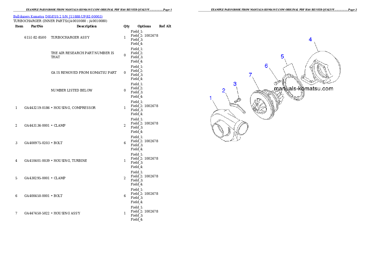 Protected: D85ESS-2 S/N J11888-UP Partsbook