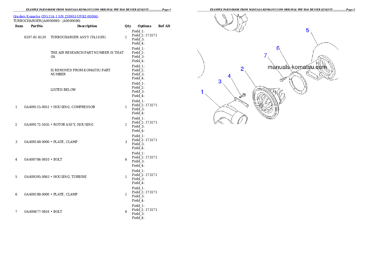Protected: GD511A-1 S/N J20903-UP Partsbook