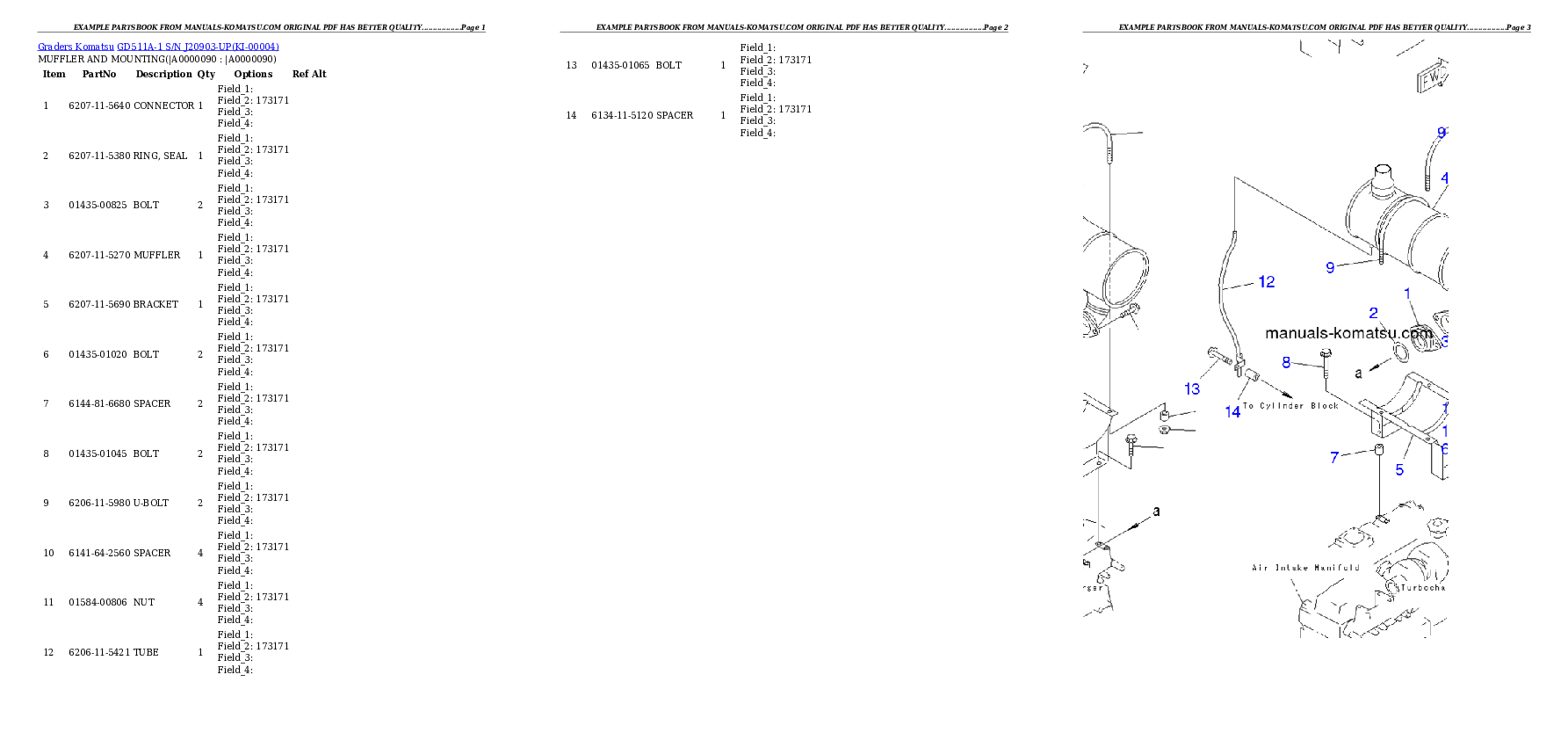 Protected: GD511A-1 S/N J20903-UP Partsbook
