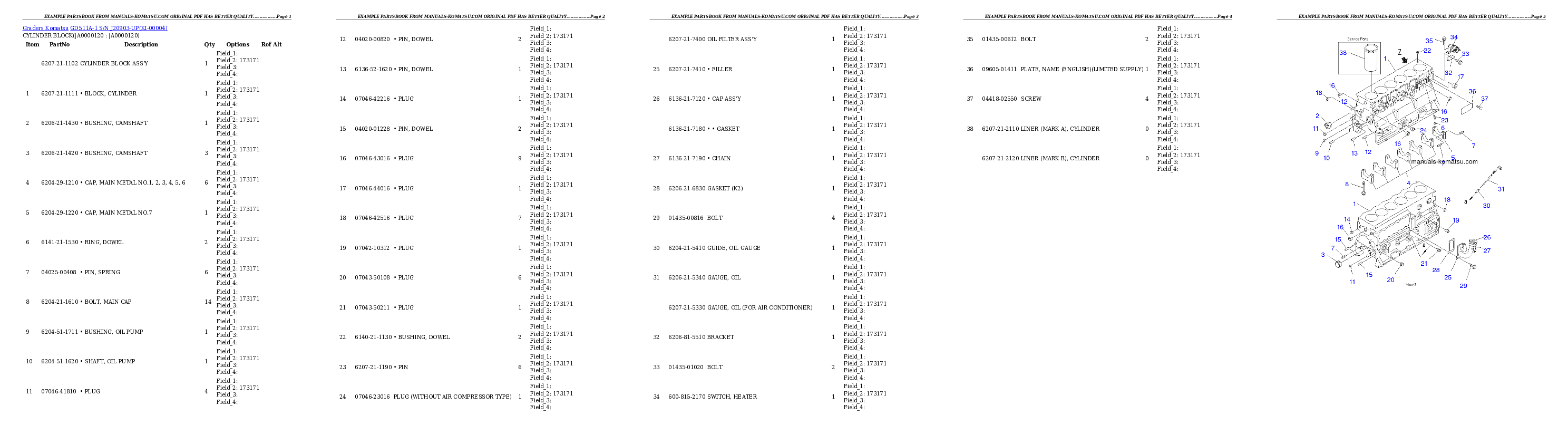 Protected: GD511A-1 S/N J20903-UP Partsbook