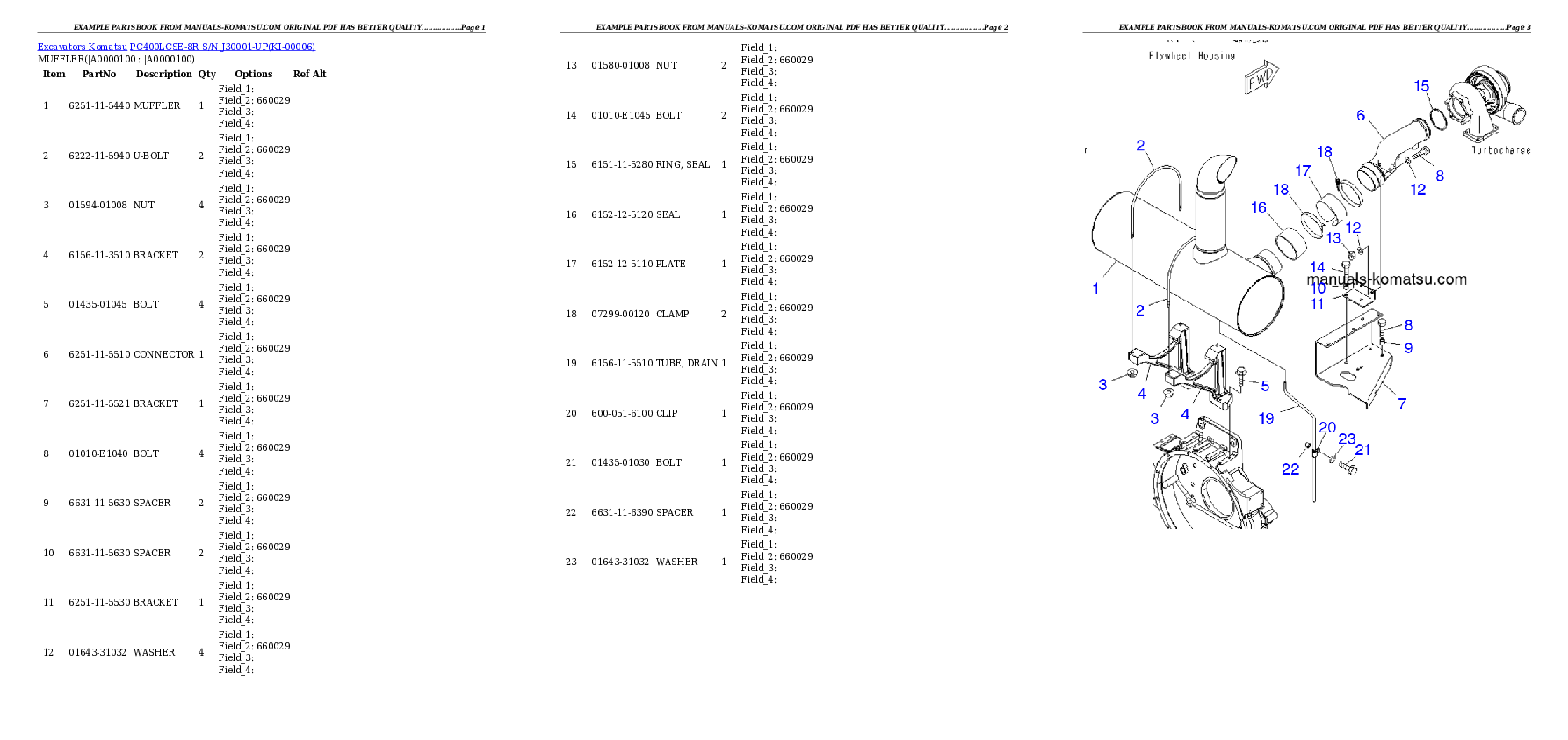 Protected: PC400LCSE-8R S/N J30001-UP Partsbook