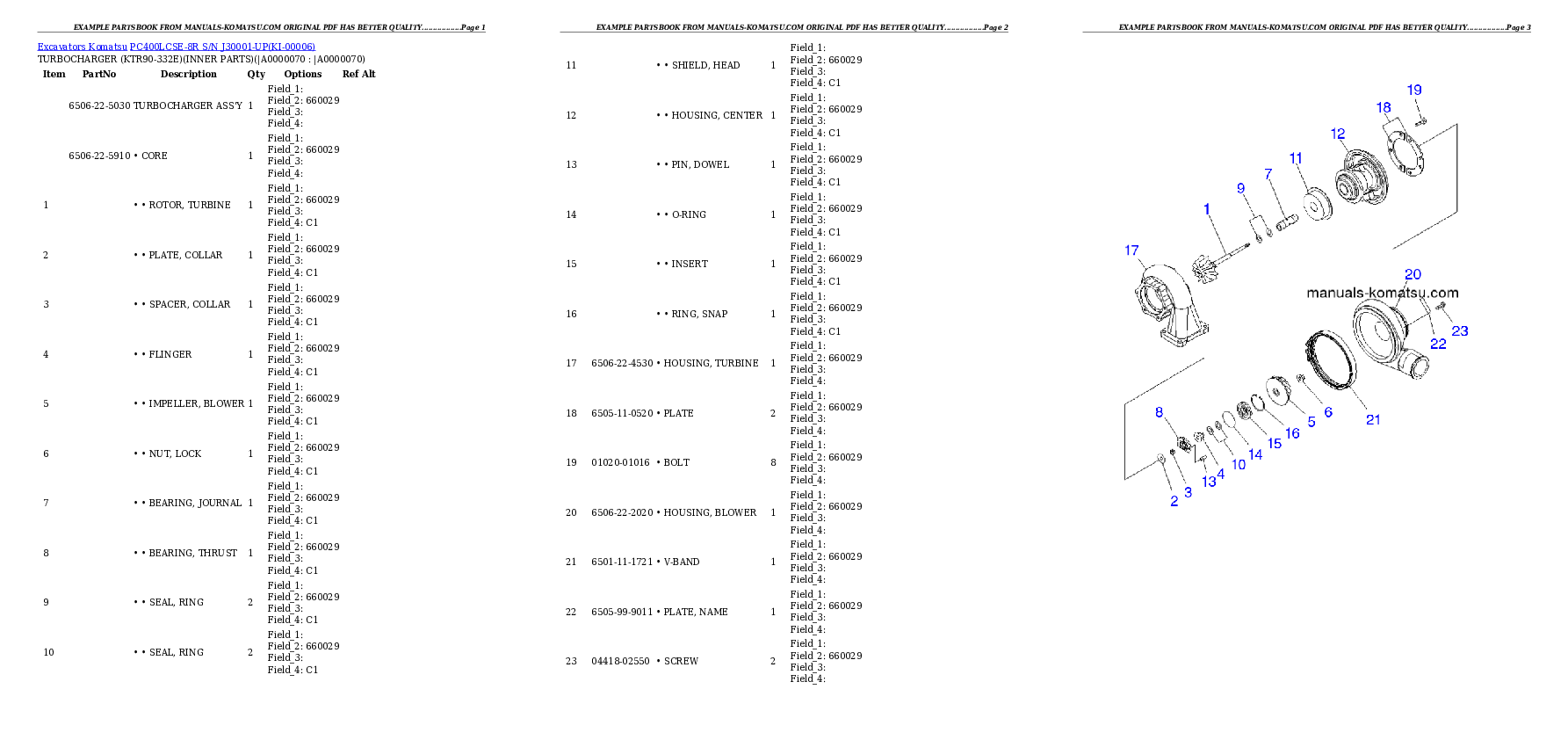 Protected: PC400LCSE-8R S/N J30001-UP Partsbook