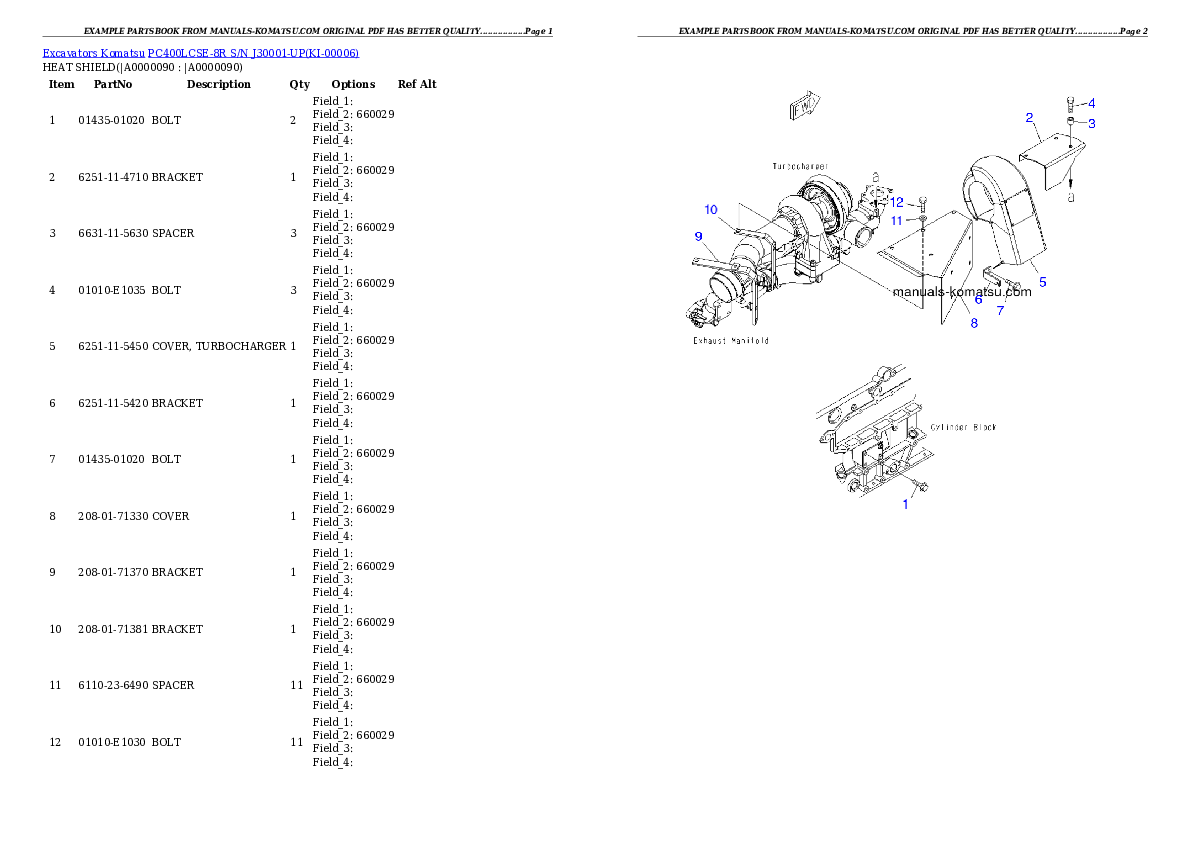 Protected: PC400LCSE-8R S/N J30001-UP Partsbook