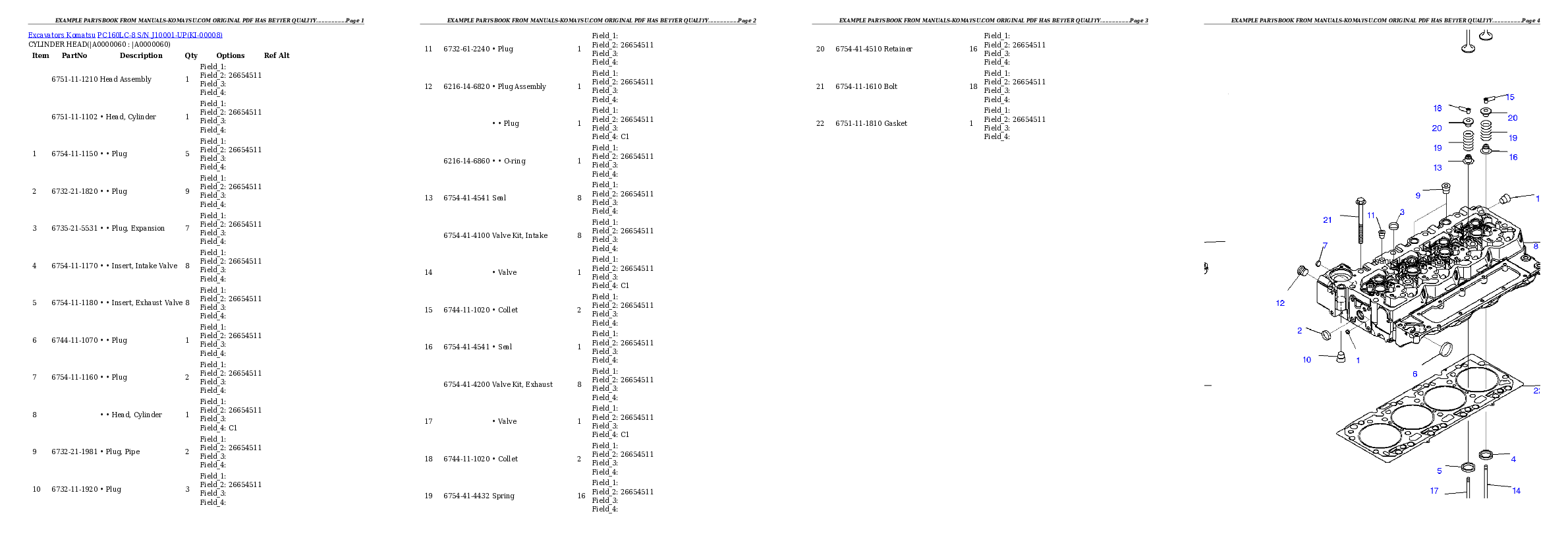 Protected: PC160LC-8 S/N J10001-UP Partsbook