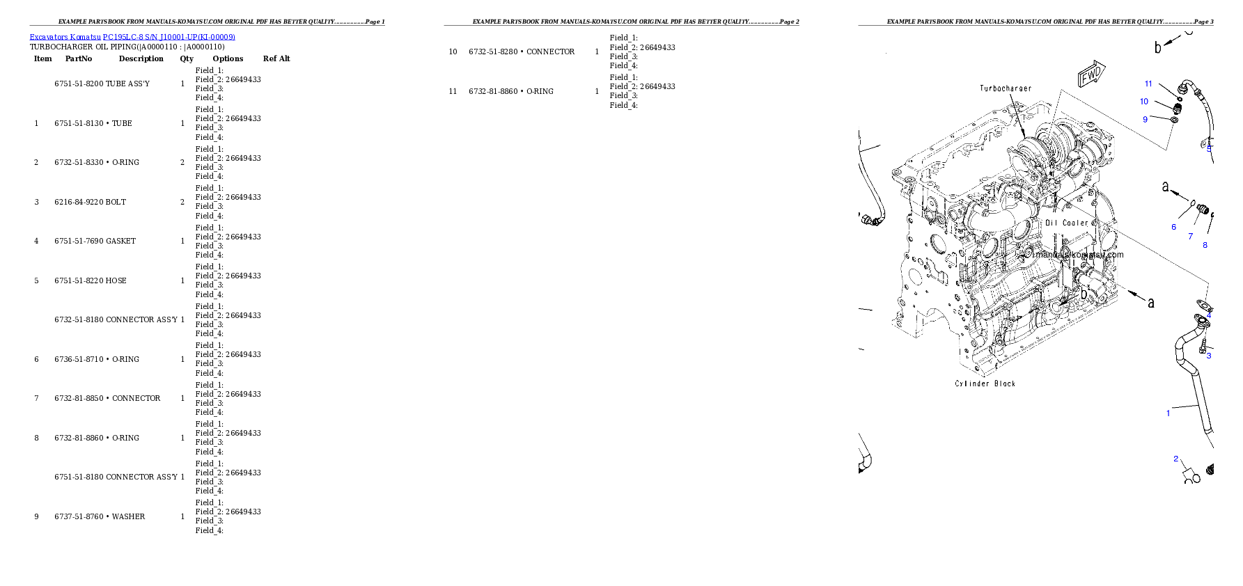 Protected: PC195LC-8 S/N J10001-UP Partsbook