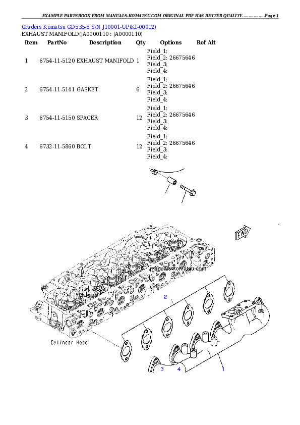 Protected: GD535-5 S/N J10001-UP Partsbook