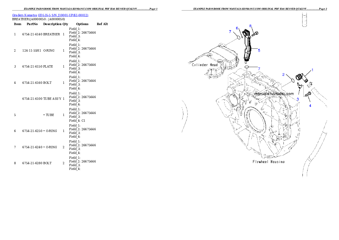 Protected: GD535-5 S/N J10001-UP Partsbook