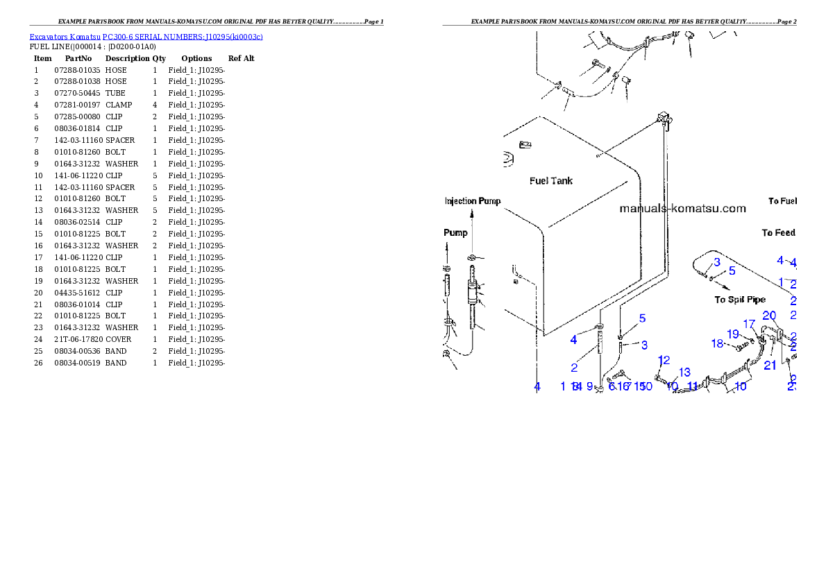 Protected: PC300-6 SERIAL NUMBERS:J10295 Partsbook