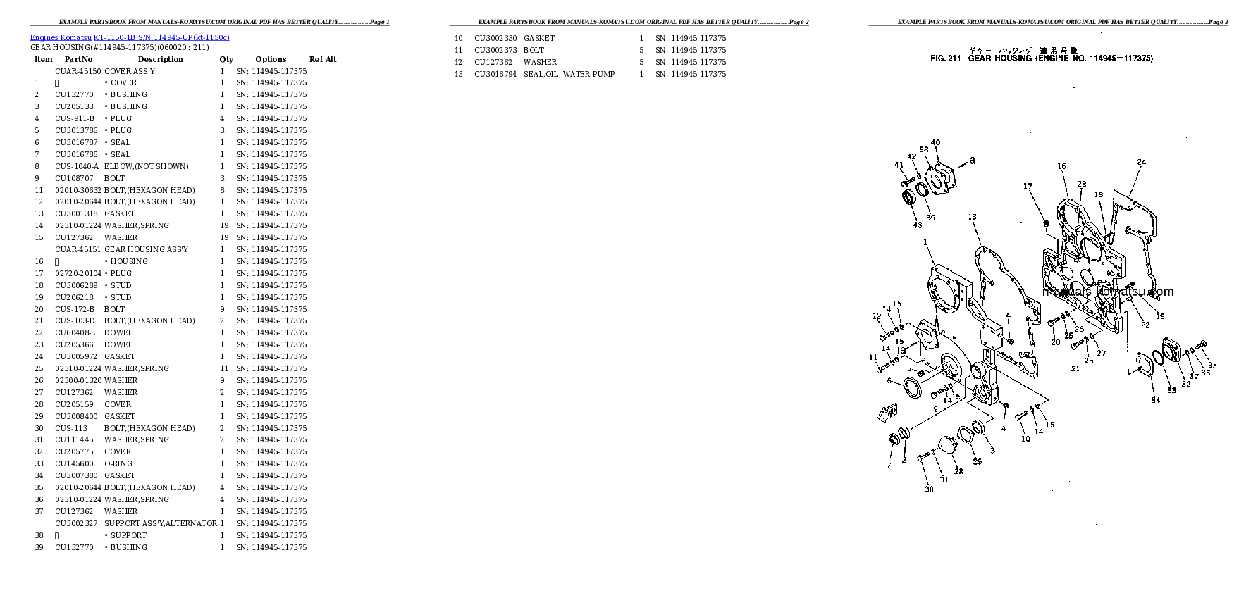 Protected: KT-1150-1B S/N 114945-UP Partsbook