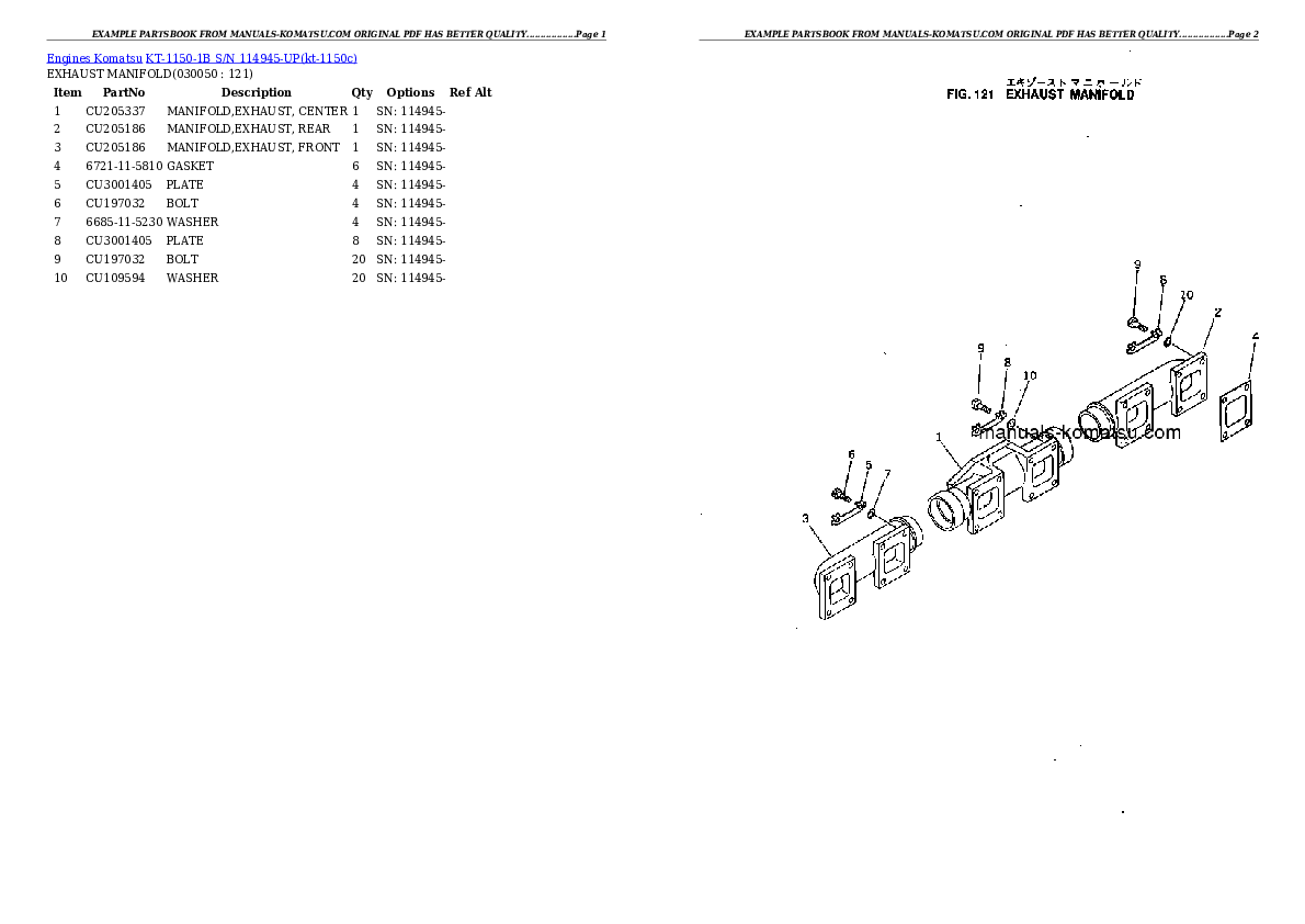Protected: KT-1150-1B S/N 114945-UP Partsbook