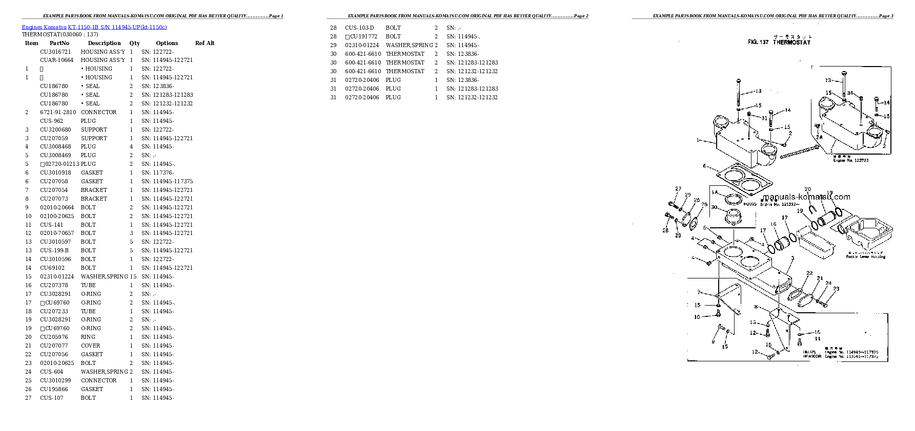 Protected: KT-1150-1B S/N 114945-UP Partsbook