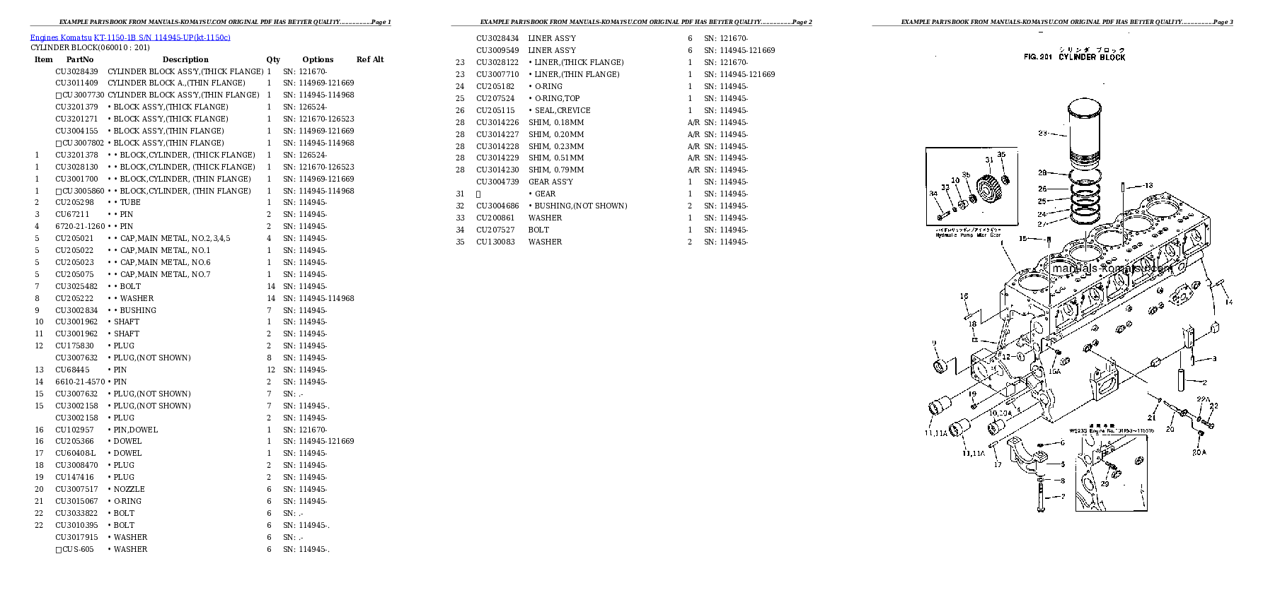 Protected: KT-1150-1B S/N 114945-UP Partsbook