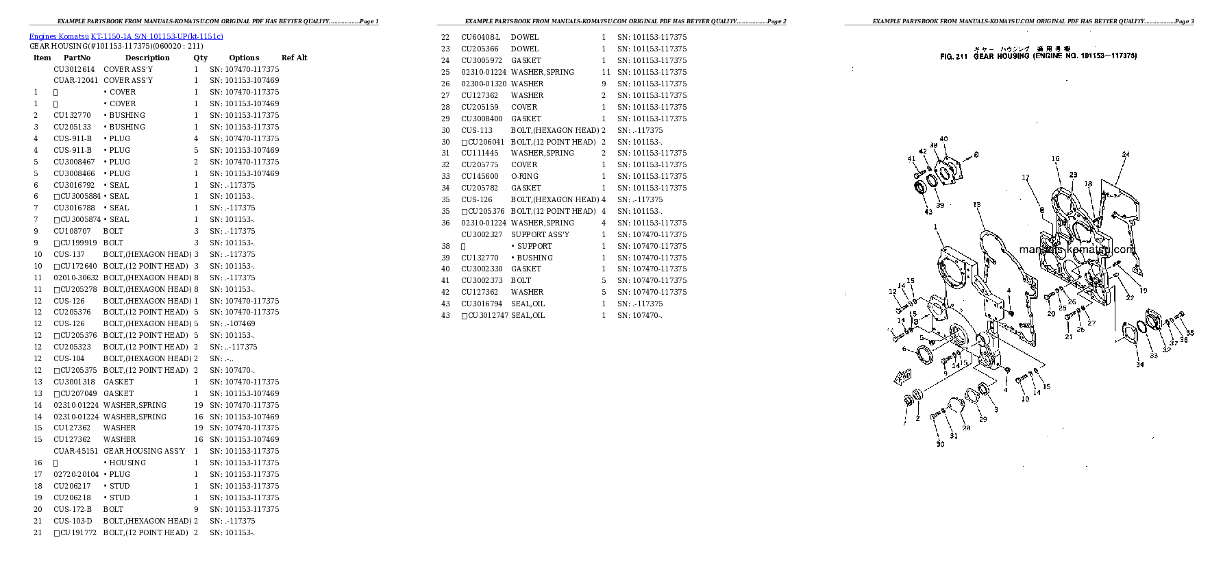 Protected: KT-1150-1A S/N 101153-UP Partsbook