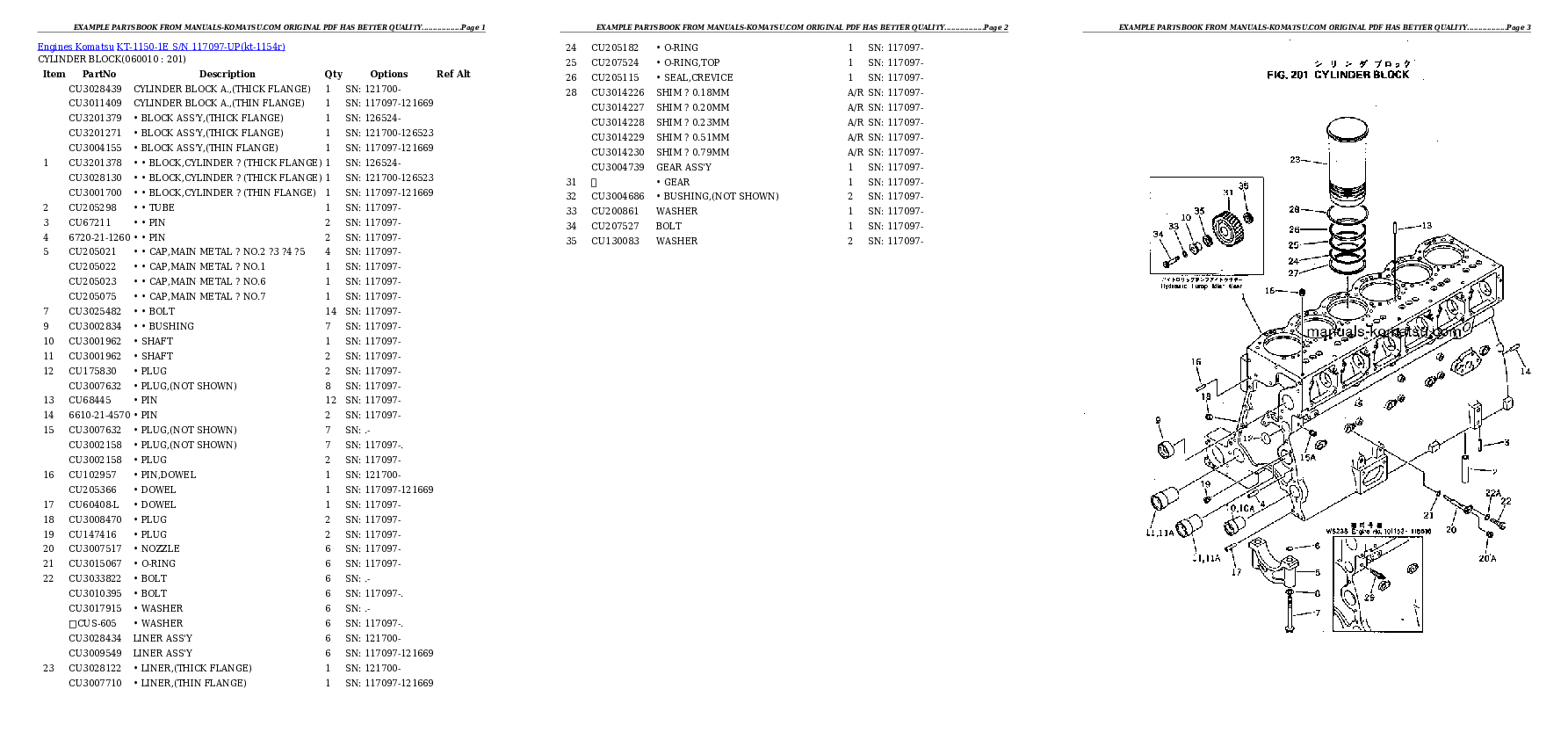 Protected: KT-1150-1E S/N 117097-UP (Cummins Eng. Installed) Partsbook