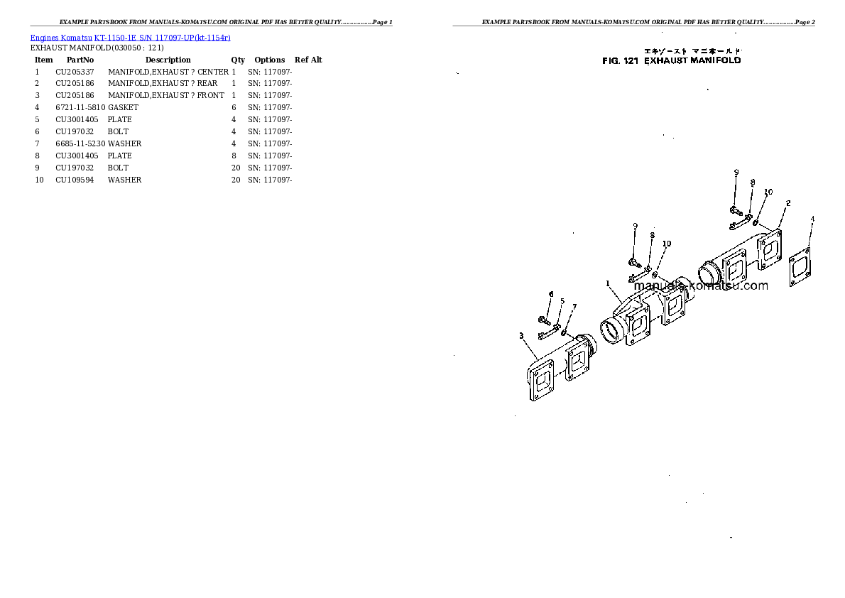 Protected: KT-1150-1E S/N 117097-UP (Cummins Eng. Installed) Partsbook