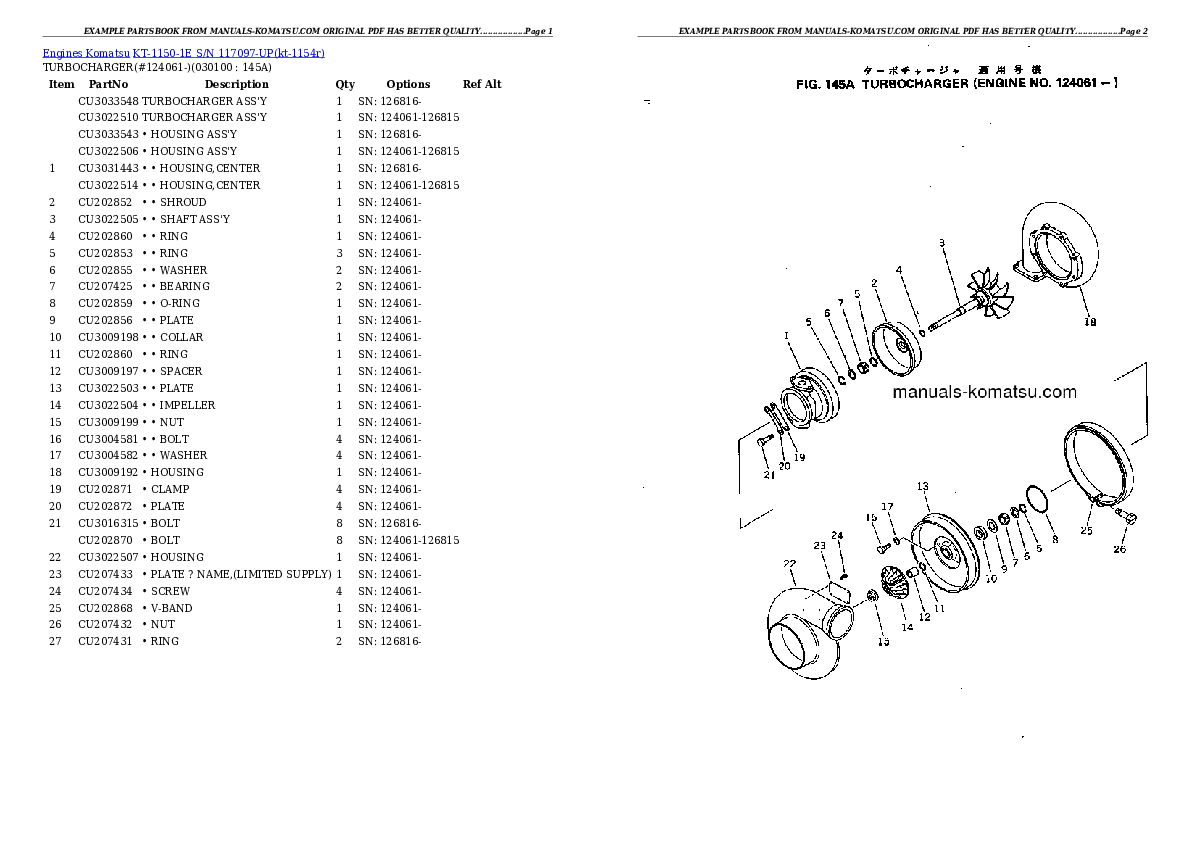 Protected: KT-1150-1E S/N 117097-UP (Cummins Eng. Installed) Partsbook