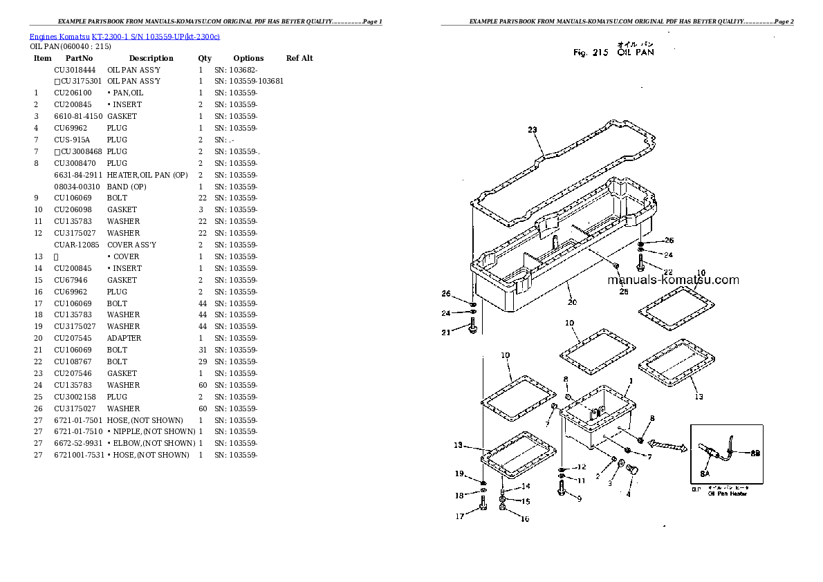 Protected: KT-2300-1 S/N 103559-UP Partsbook