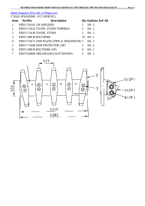 Protected: KVX S/N 1-UP Partsbook
