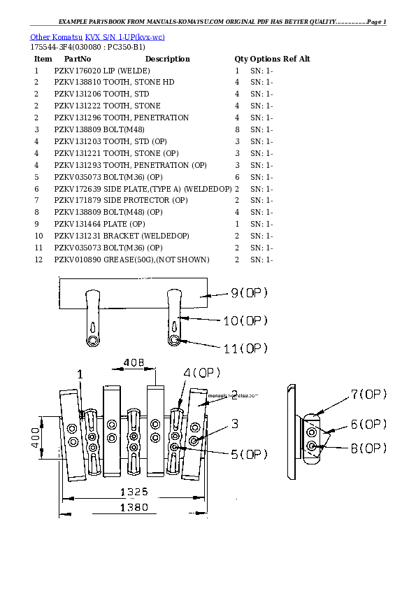 Protected: KVX S/N 1-UP Partsbook