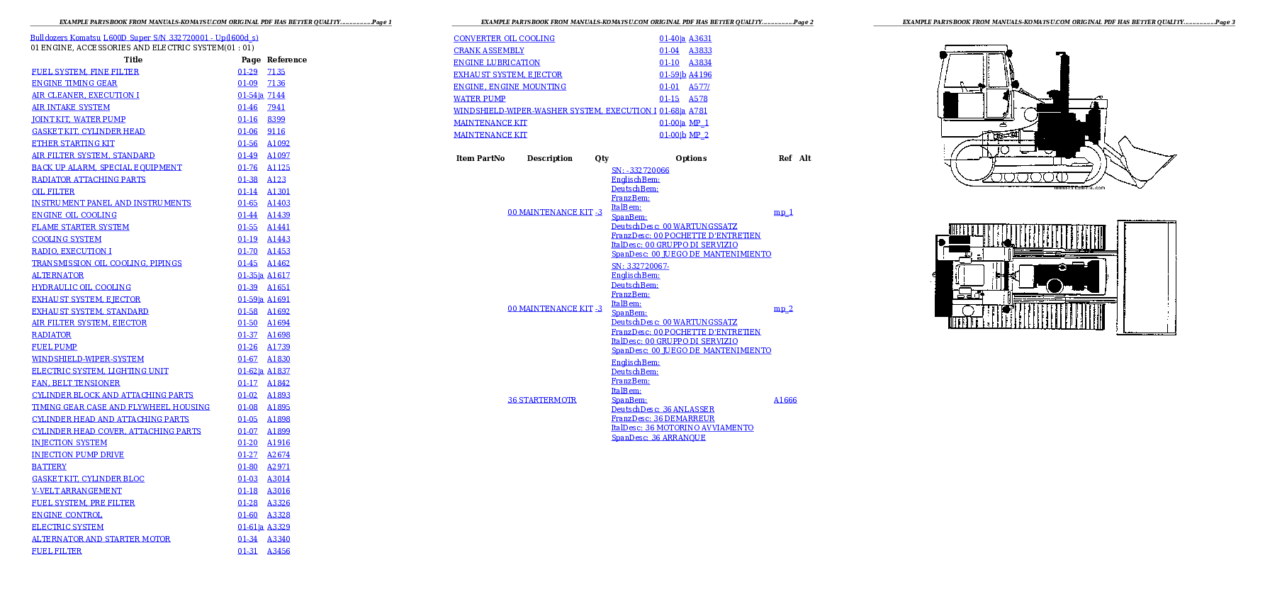 L600D Super S/N 332720001 - Up Partsbook