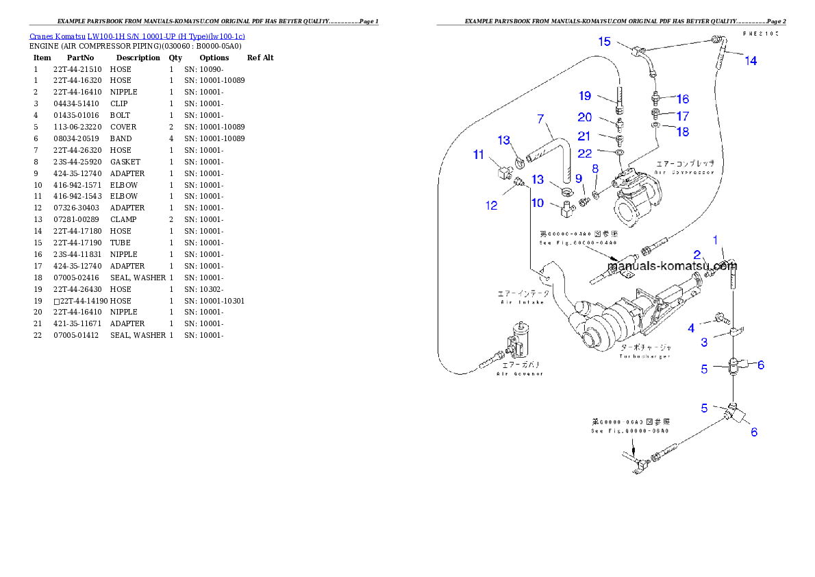 Protected: LW100-1H S/N 10001-UP (H Type) Partsbook
