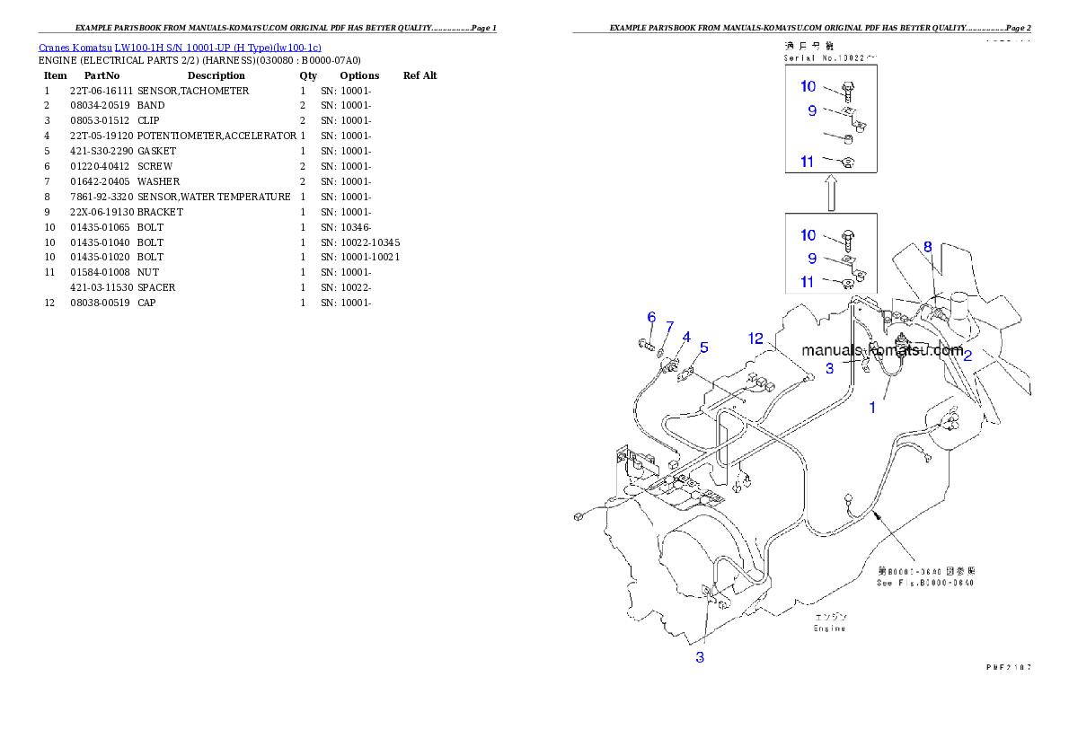 Protected: LW100-1H S/N 10001-UP (H Type) Partsbook