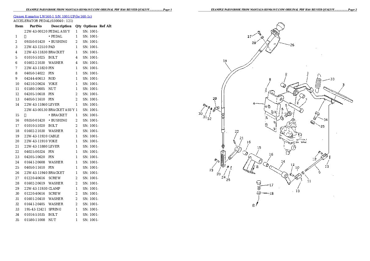 Protected: LW160-1 S/N 1001-UP Partsbook