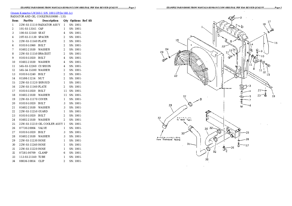 Protected: LW160-1 S/N 1001-UP Partsbook