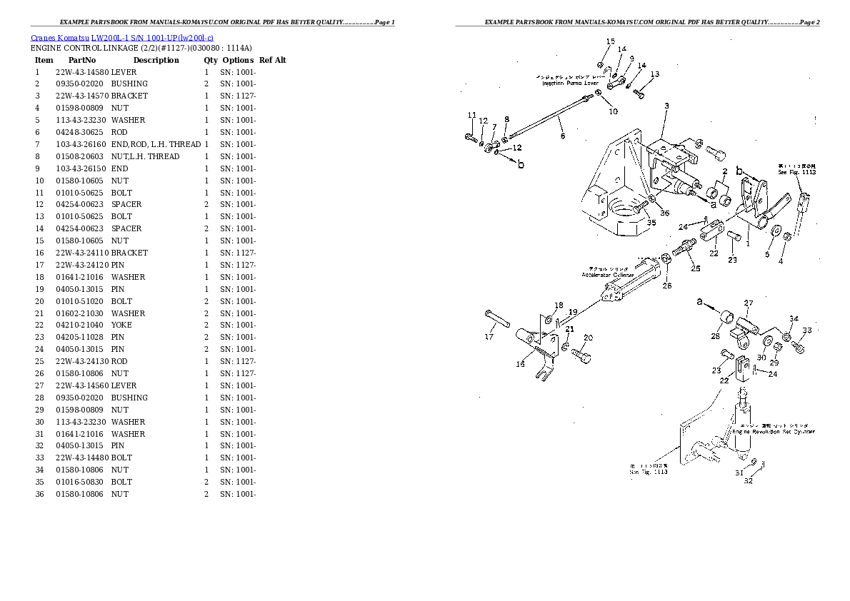 Protected: LW200L-1 S/N 1001-UP Partsbook