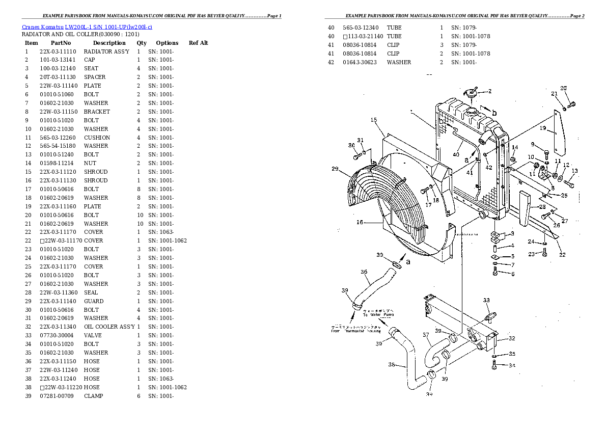 Protected: LW200L-1 S/N 1001-UP Partsbook