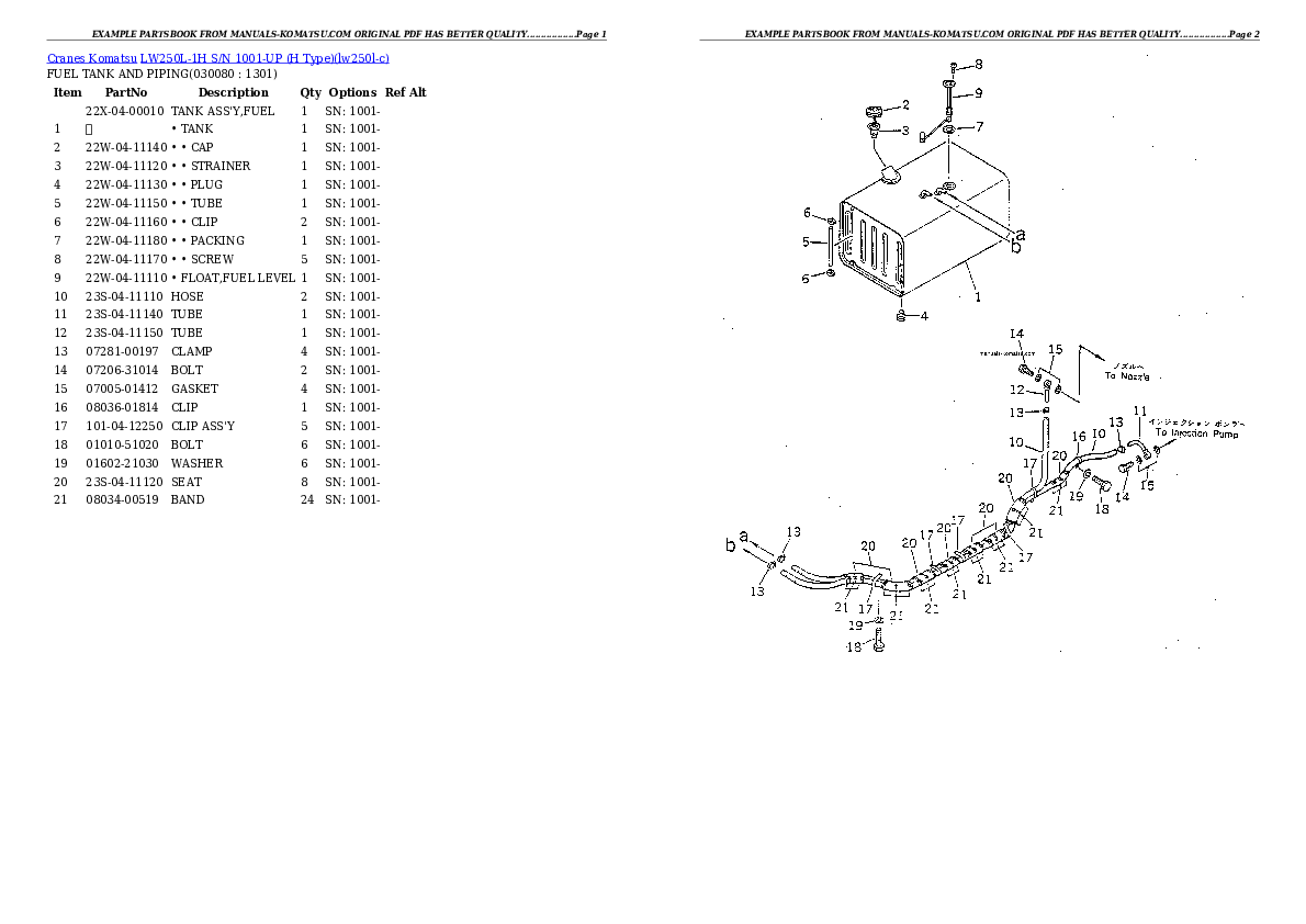 Protected: LW250L-1H S/N 1001-UP (H Type) Partsbook