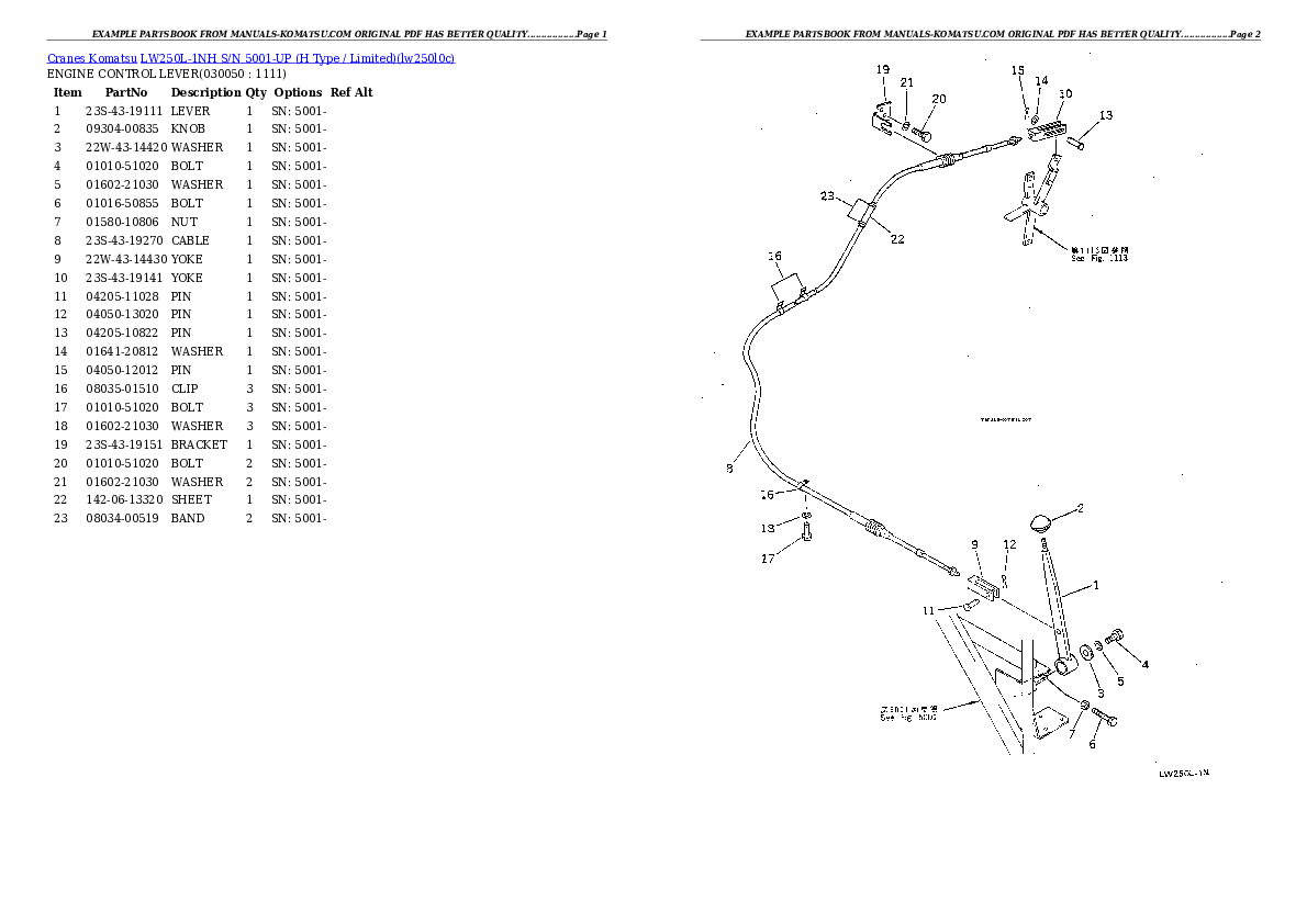 Protected: LW250L-1NH S/N 5001-UP (H Type / Limited) Partsbook