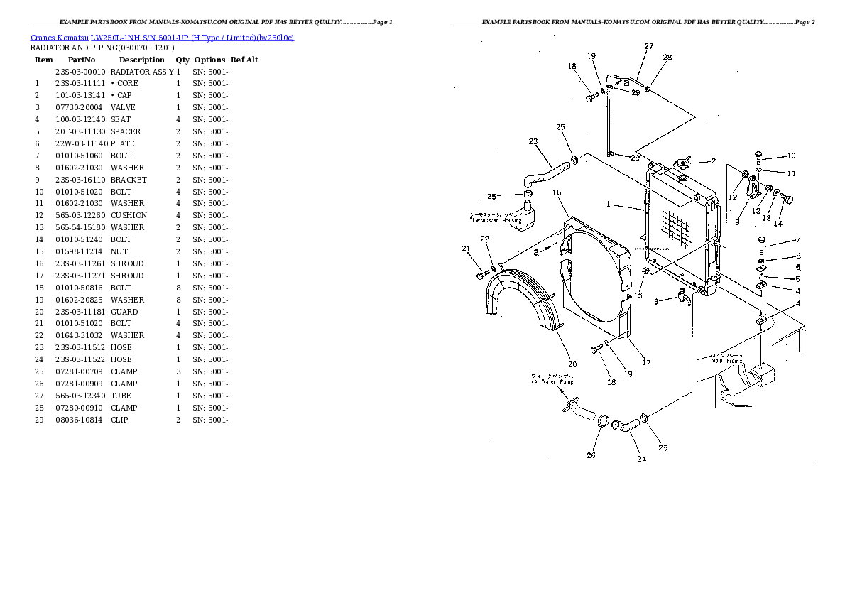 Protected: LW250L-1NH S/N 5001-UP (H Type / Limited) Partsbook