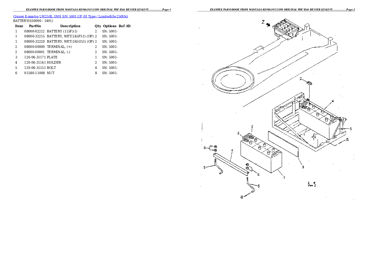 Protected: LW250L-1NH S/N 5001-UP (H Type / Limited) Partsbook