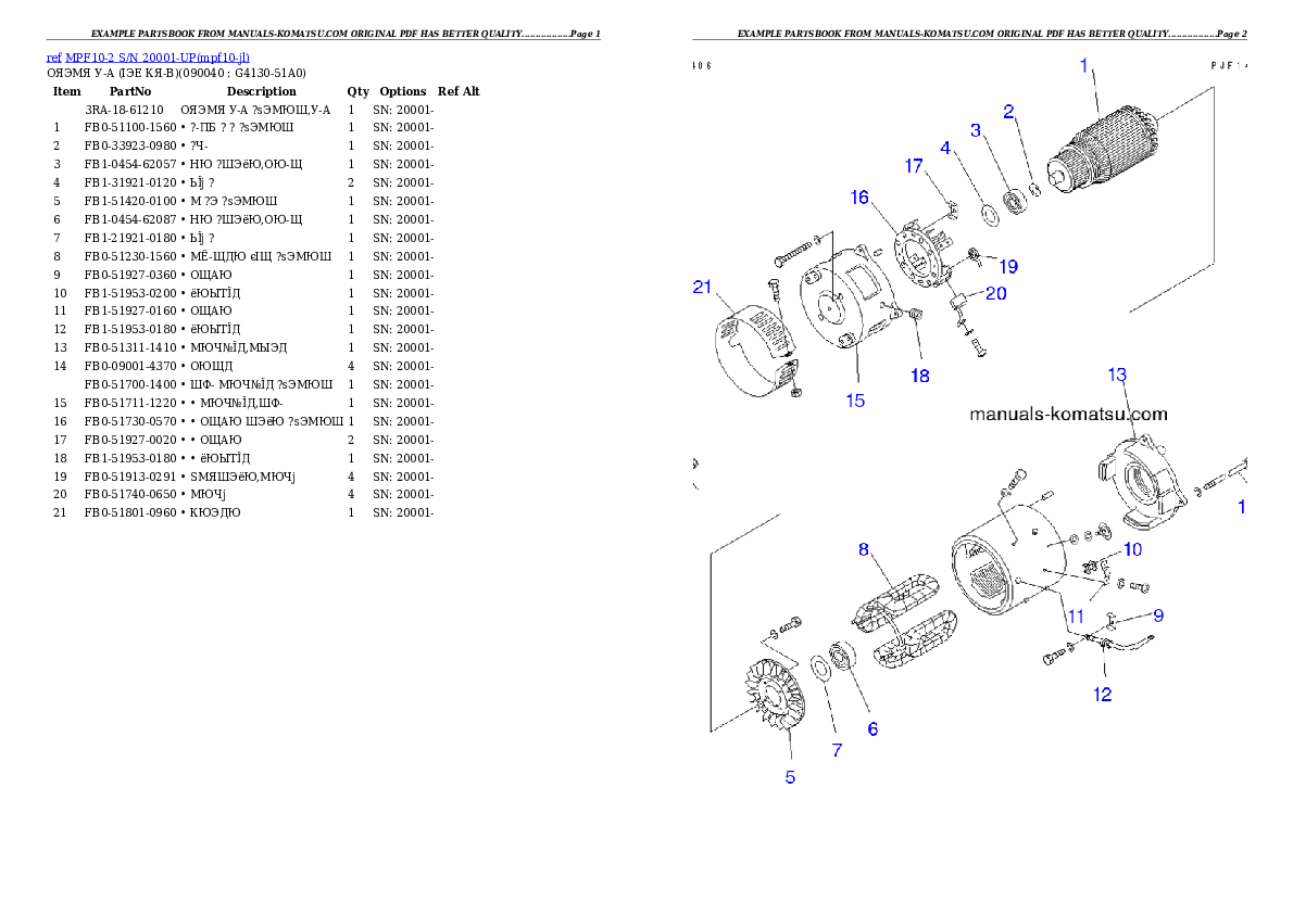 Protected: MPF10-2 S/N 20001-UP Partsbook