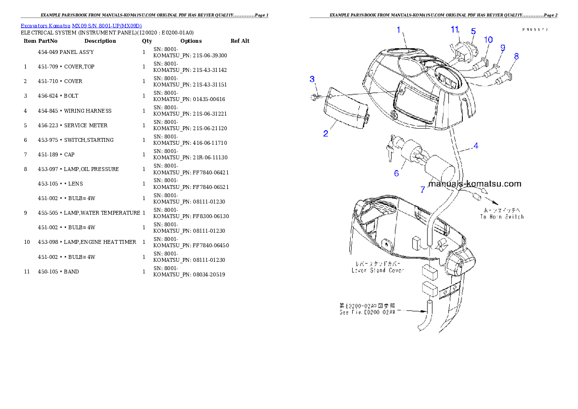 Protected: MX09 S/N 8001-UP Partsbook
