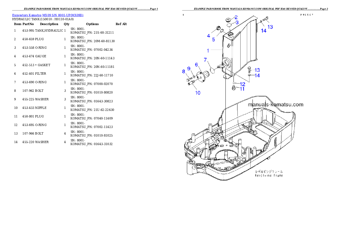 Protected: MX09 S/N 8001-UP Partsbook