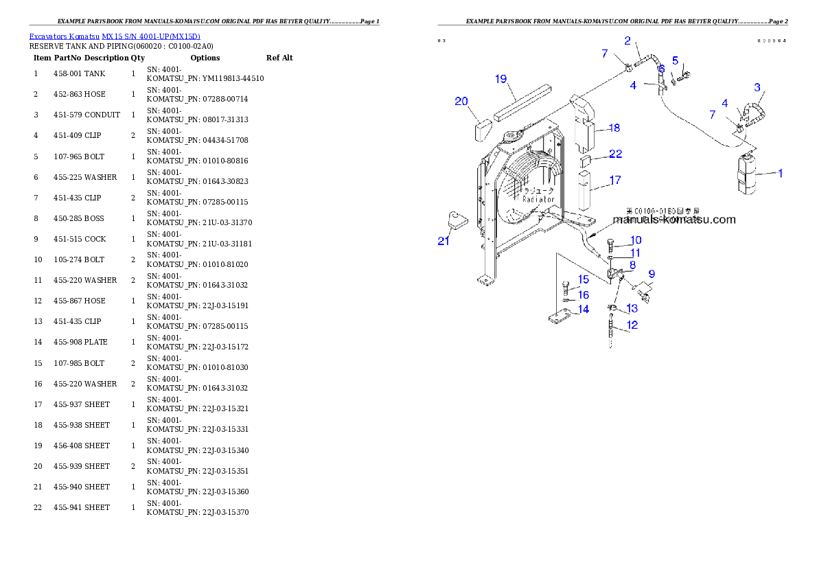 Protected: MX15 S/N 4001-UP Partsbook