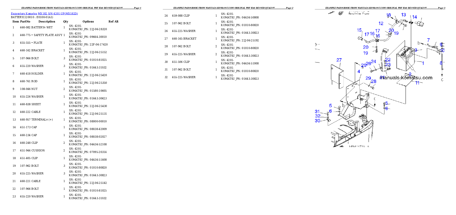 Protected: MX182 S/N 4201-UP Partsbook